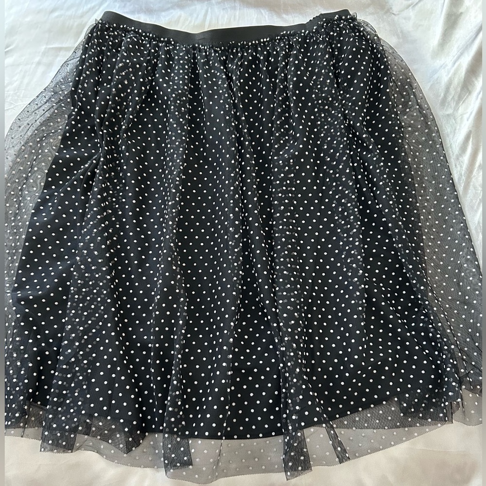 Polka Dot Black Skirt